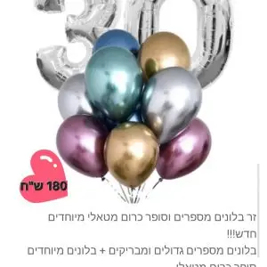 זר בלונים עם מספרים